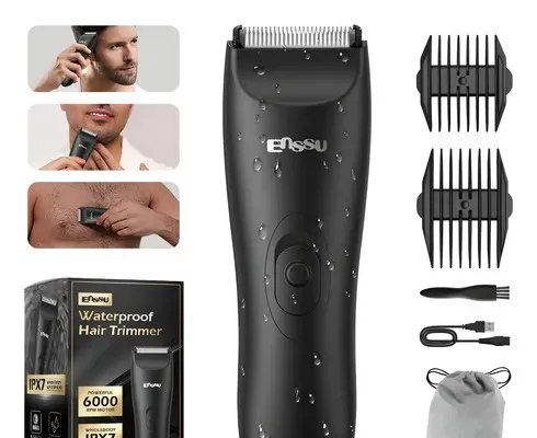 Enssu Aparador De Pelos Corporais Para Homens Cor Preto