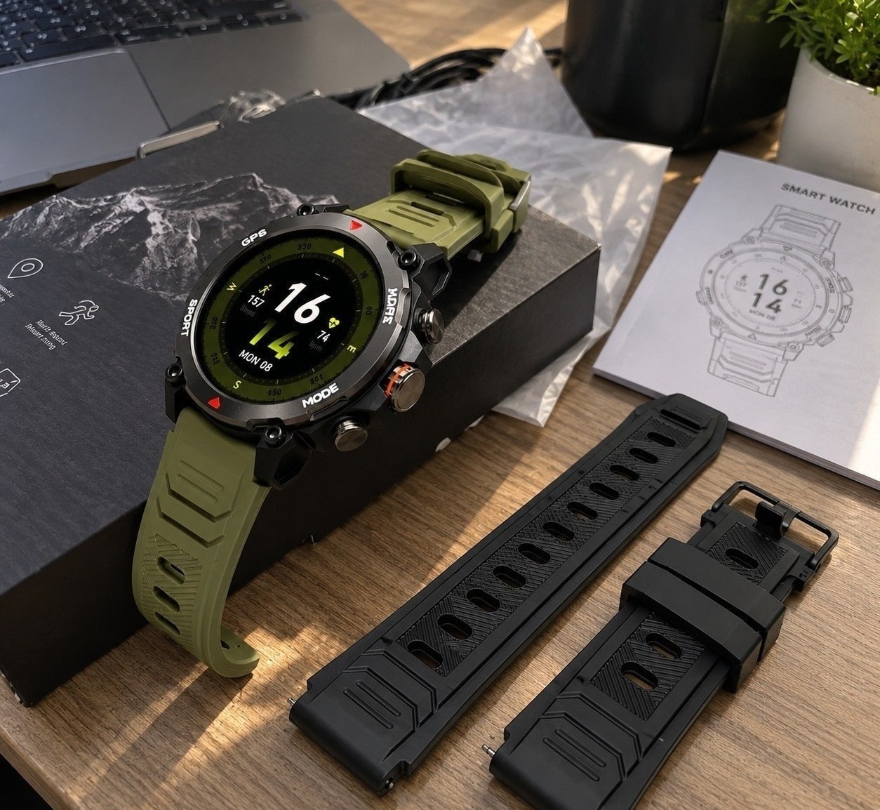 Relógio Smartwatch Aurafit G6 com 5ATM e GPS