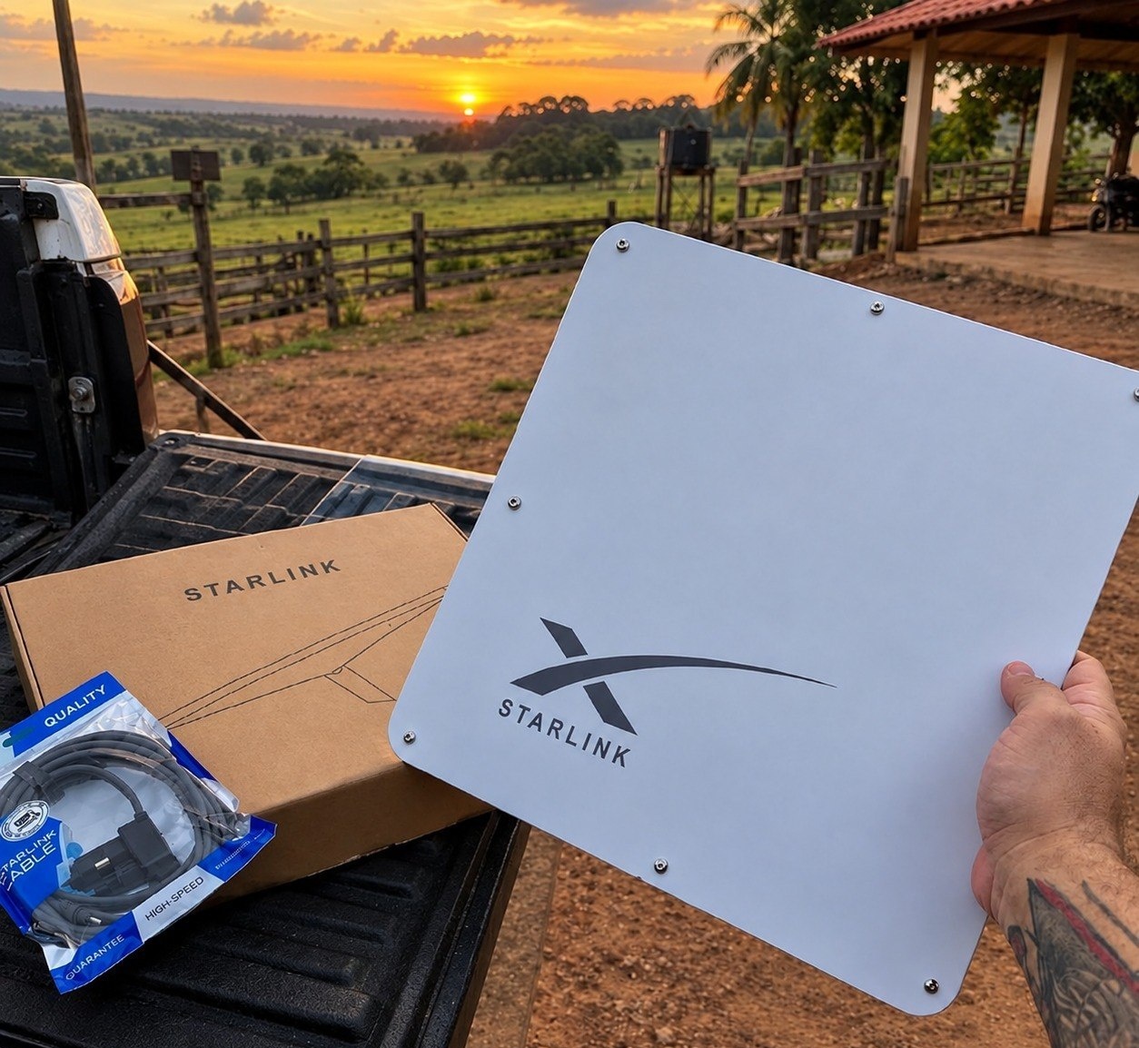 Antena de Internet Via Satélite Starlink Mini