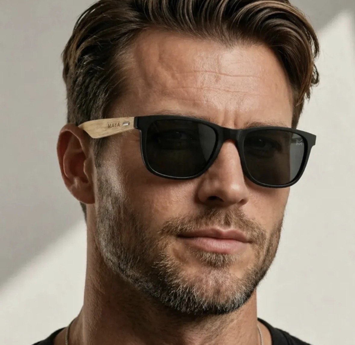 Óculos De Sol Masculino Polarizado Maya Glasses Madeira Bambu Classic