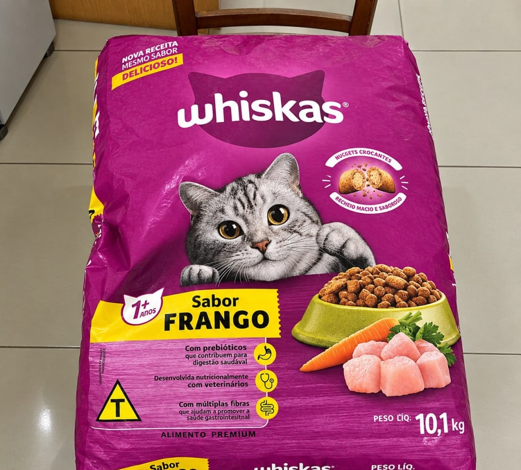 Ração Whiskas Frango Para Gatos Adultos 10,1 Kg
