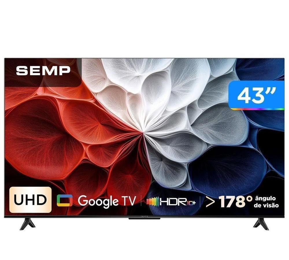 Smart TV 43 Semp 4K UHD LED 43S62 Google TV 2025