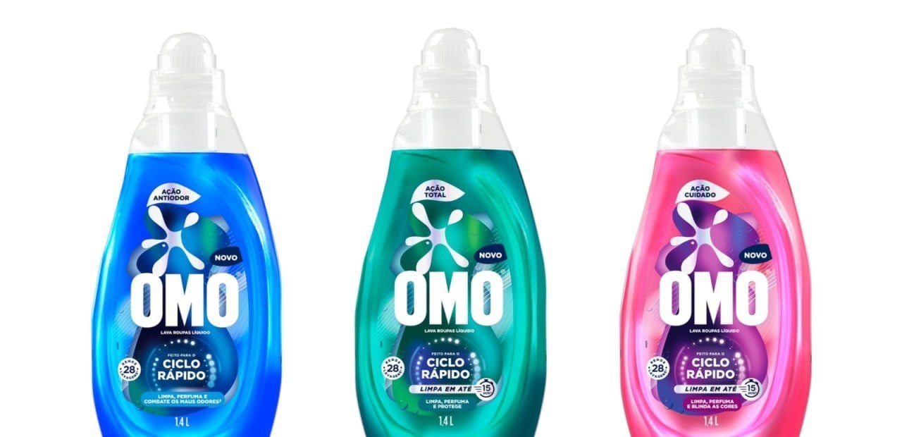 Lava-Roupas Líquido Omo Ciclo Rápido Frasco 1,4l