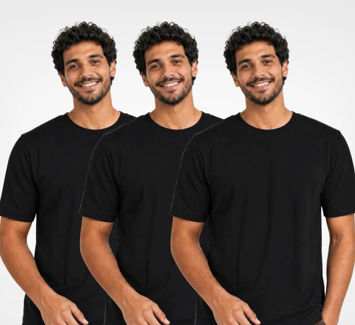 Kit 3 Camisetas Básica Masculina Unissex Lisa 100 Algodão