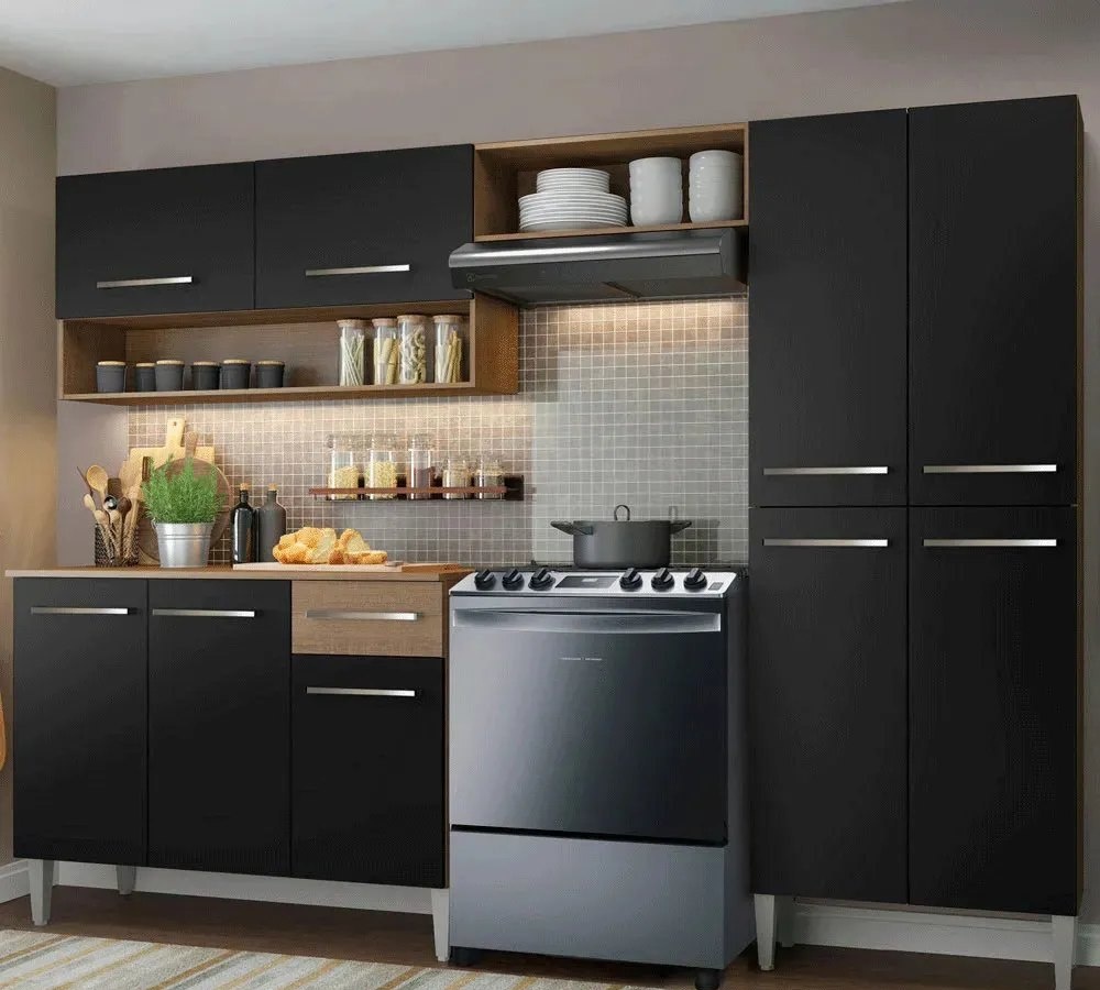 Armário de cozinha modulada completa compacta Emilly pop
