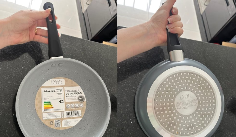 Frigideira LYOR de Indução em Alumínio com Revestimento Cerâmico Granilite 20cm