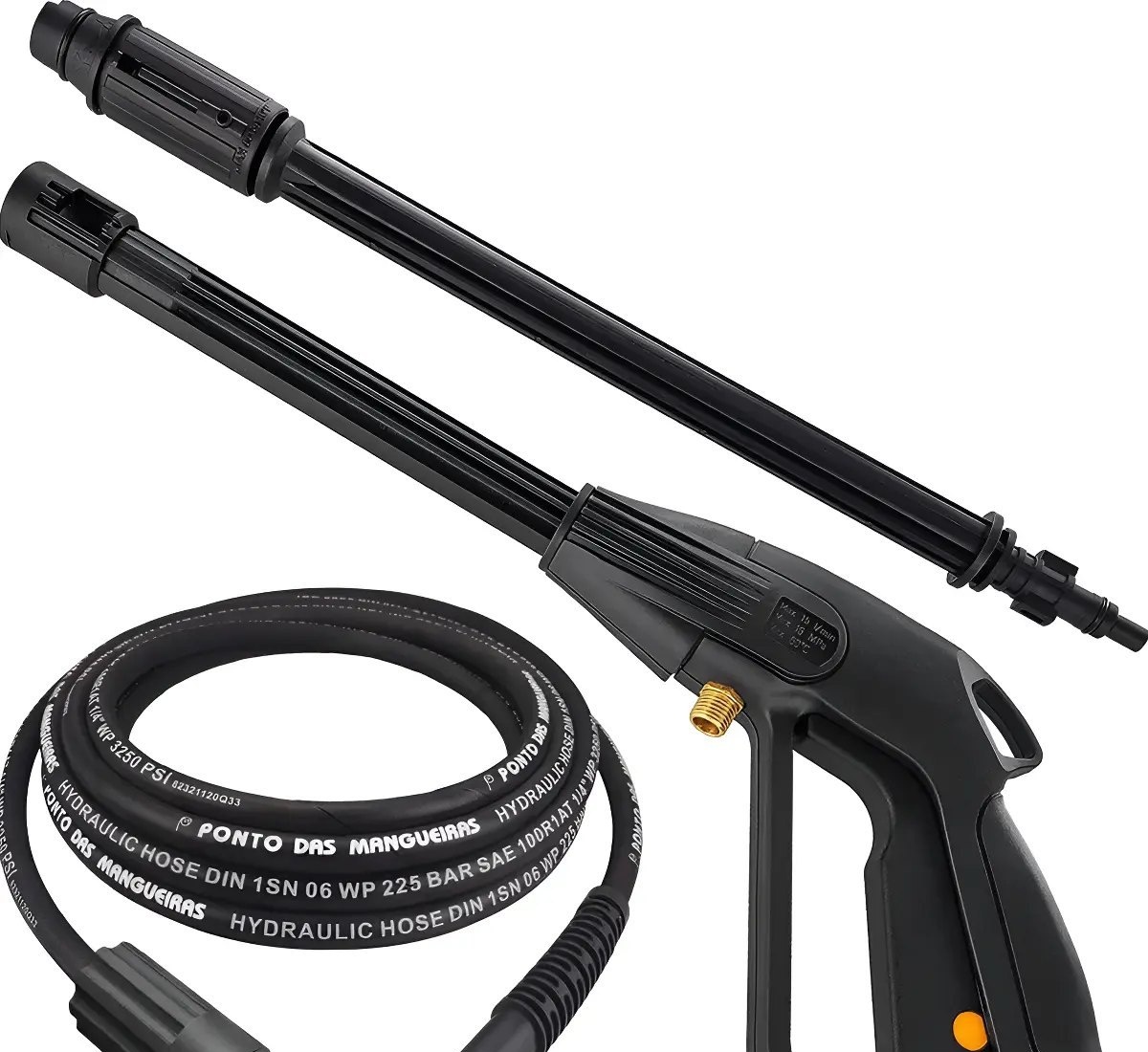 Kit Pistola 3m Mangueira Aço Para Electrolux Wap