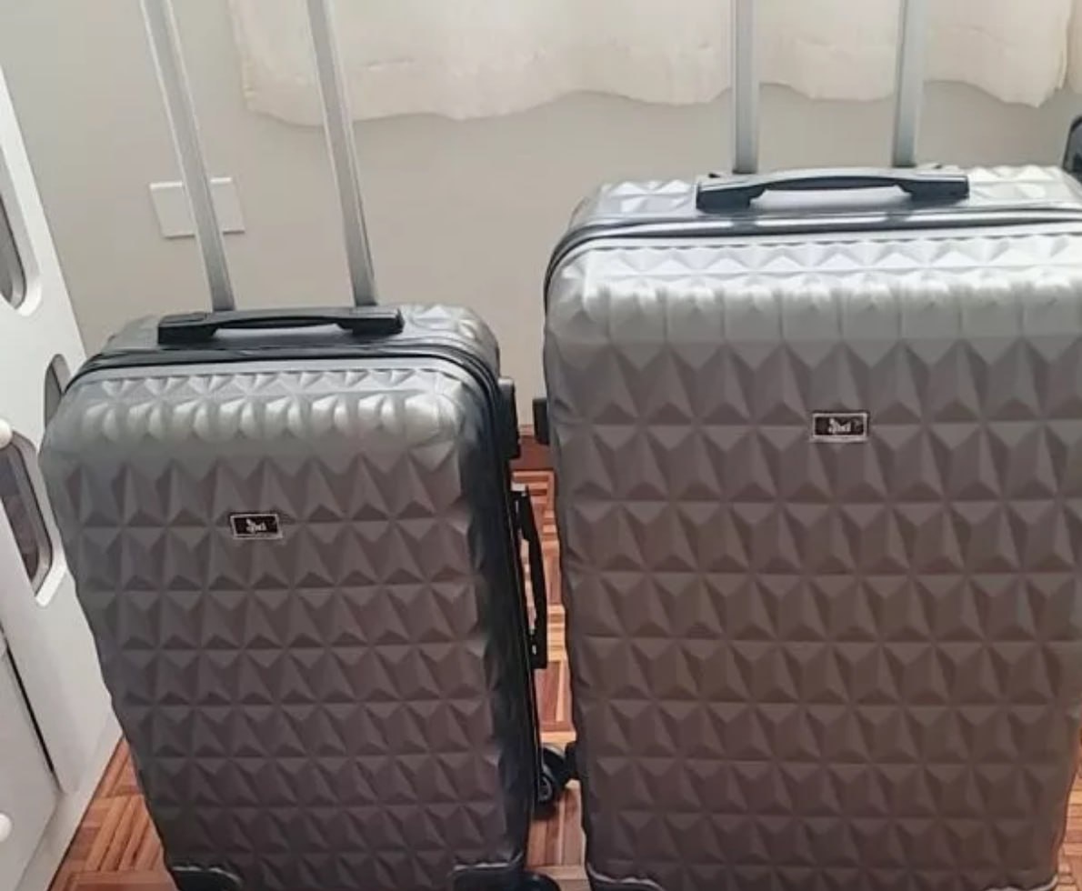 Conjunto Mala De Viagem Média E Grande Rodinhas 360º - Eagle