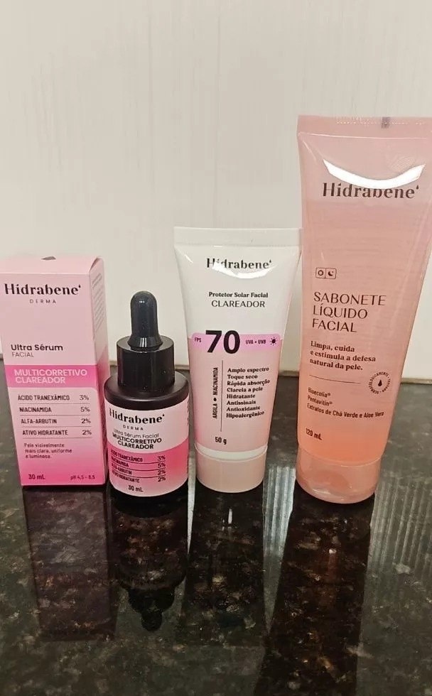Kit Hidrabene Clareador Skincare Facial Sabonete