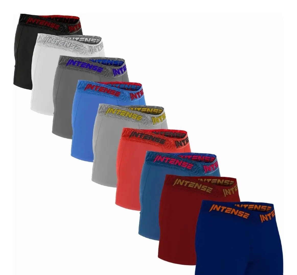 Kit C10 Cuecas Boxer Algodão Cotton Confortável Forrada