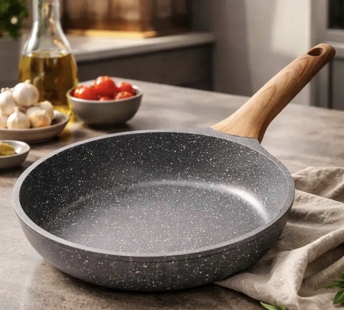 Frigideira Antiaderente 28cm Fogão Fogo Cooktop Gás Preto