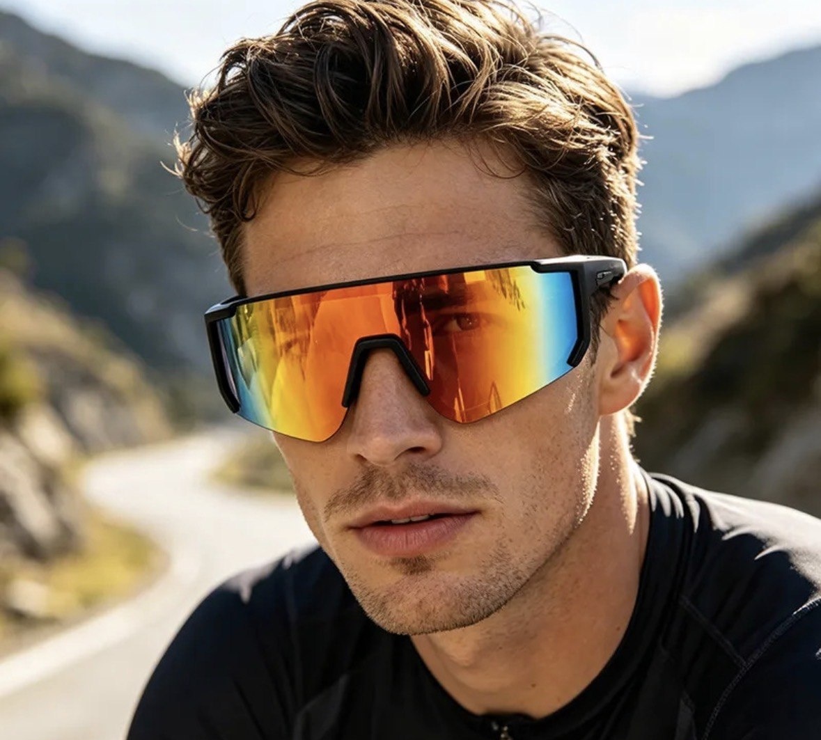 Óculos De Sol Esportivouv400 Espelhado Para Corrida Ciclismo