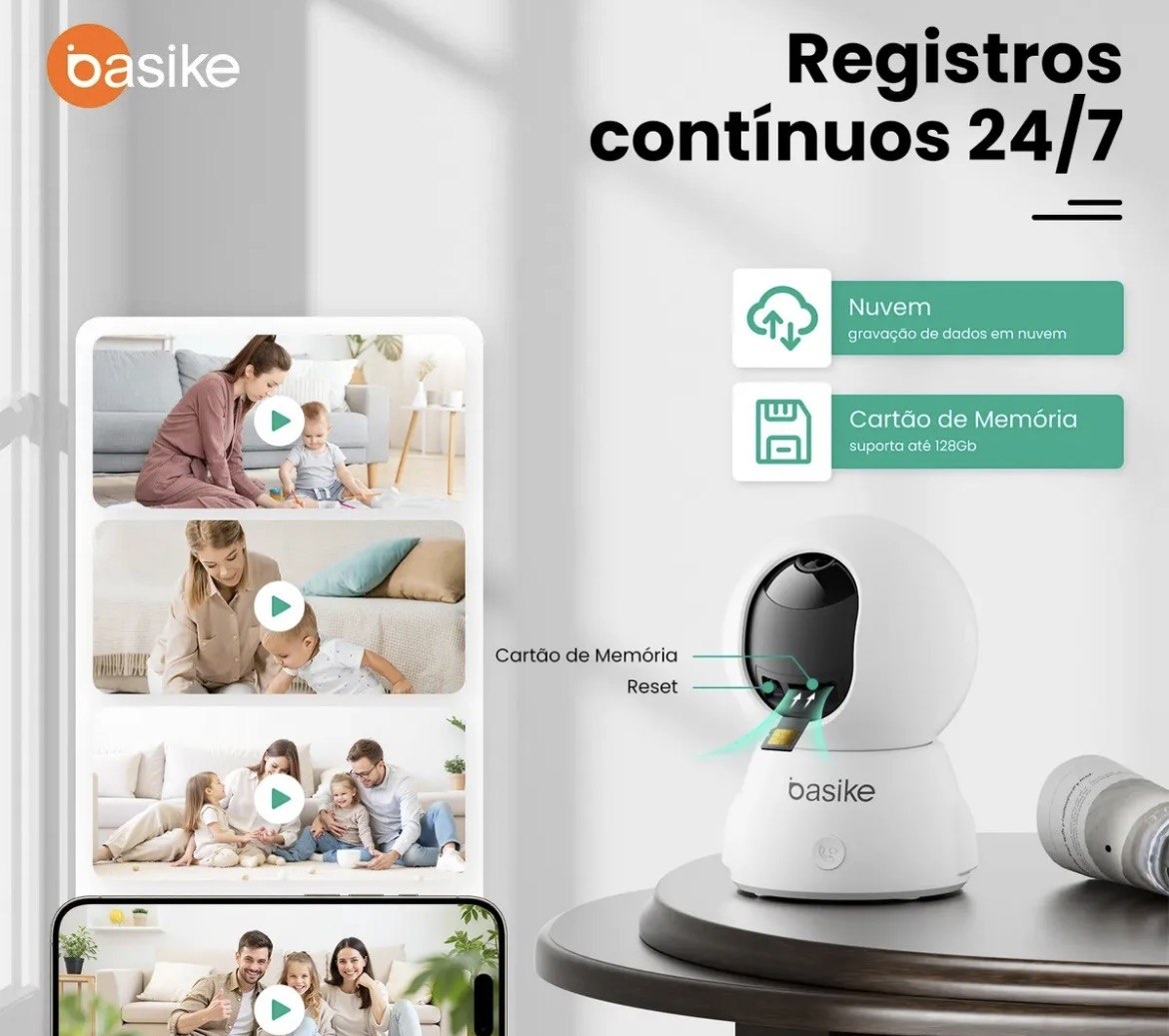 Câmera de Segurança Wifi Interna 360 Full HD