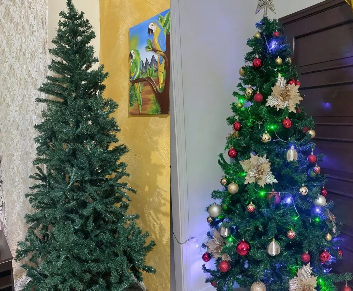 Árvore De Natal Grande 2,10 Metros 1000 Galhos