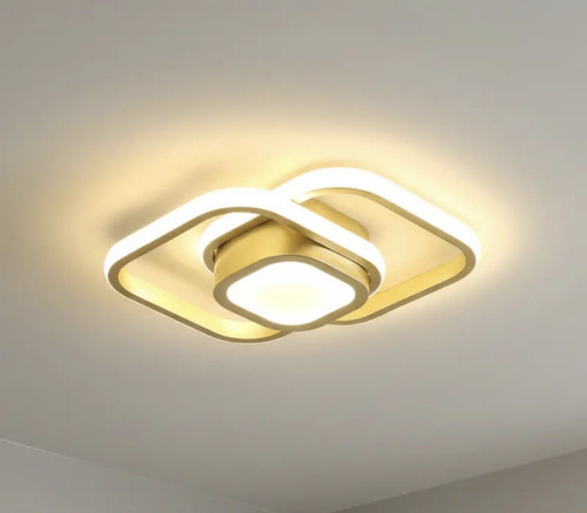 Luminária De Teto Moderna,plafon Sobrepor Lustre Led 3 Em 1