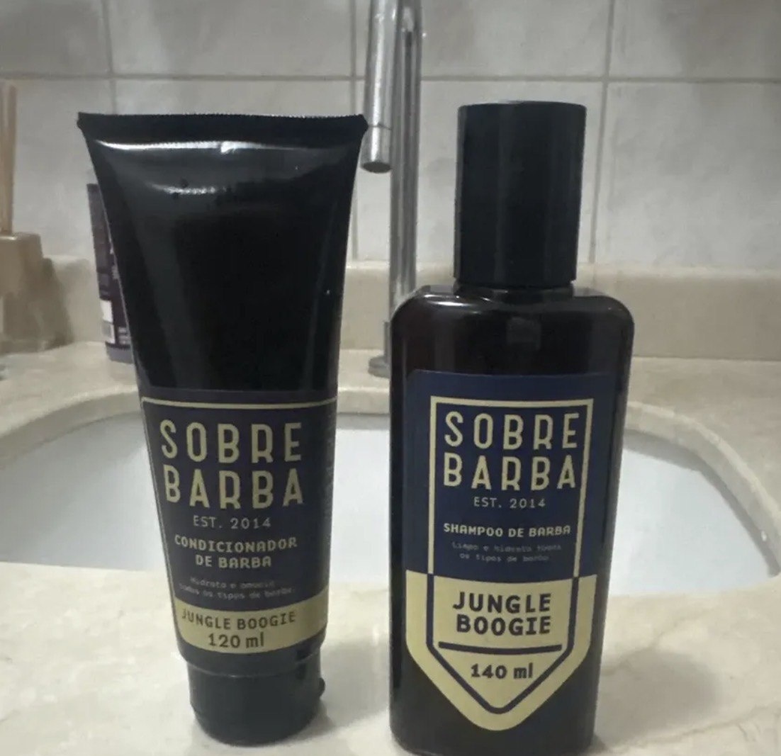 Kit Shampoo  Condicionador Barba Jungle Boogie Sobrebarba