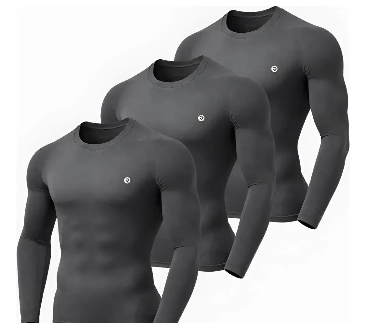 Kit 3 Camisetas Térmicas Masculinas Uv50 Manga Longa