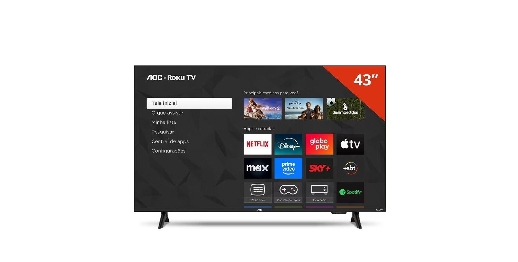 Smart TV 43 AOC 43S5155 Full HD LED Wi-Fi Dolby Audio