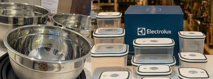 Conjunto com 03 Bowls Tigelas de Inox c Tampa Electrolux
