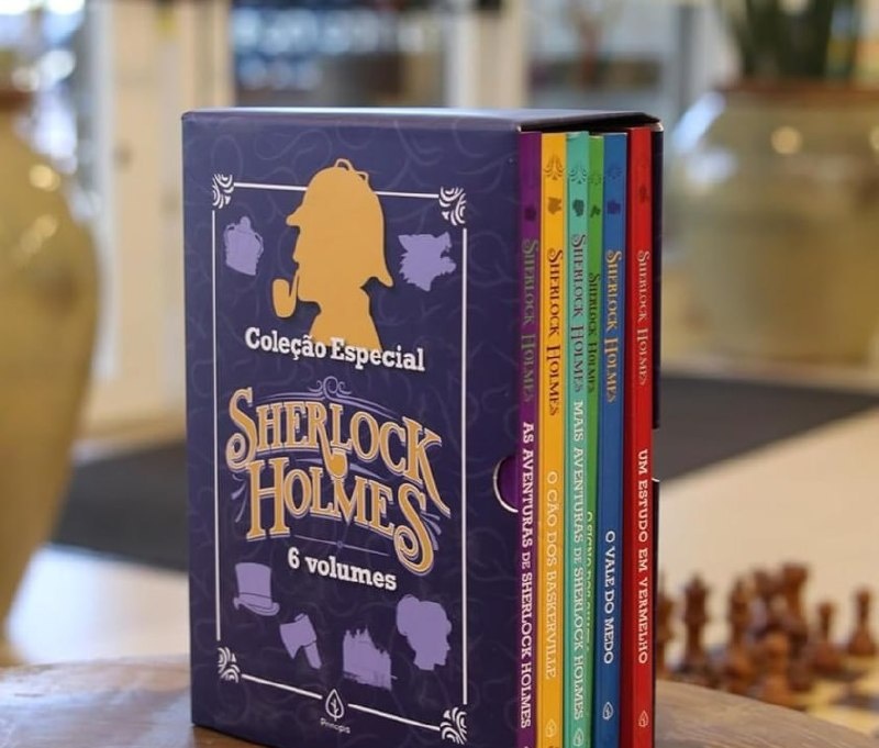 Box com 6 livros Coleção Especial Sherlock Holmes