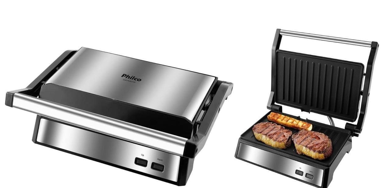 Grill e Sanduicheira Philco Inox 1000W 220v