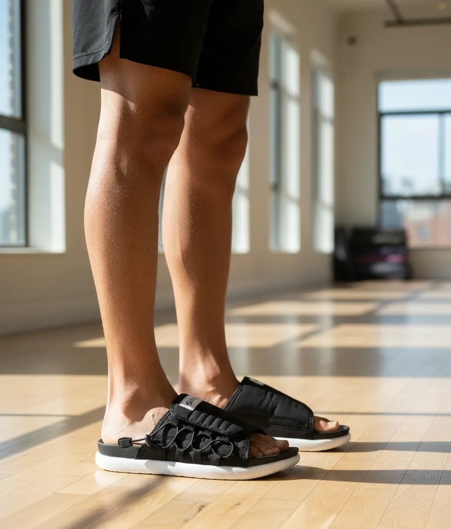 Chinelo Slide Masculino Ajustável Conforto Tira Larga Casual