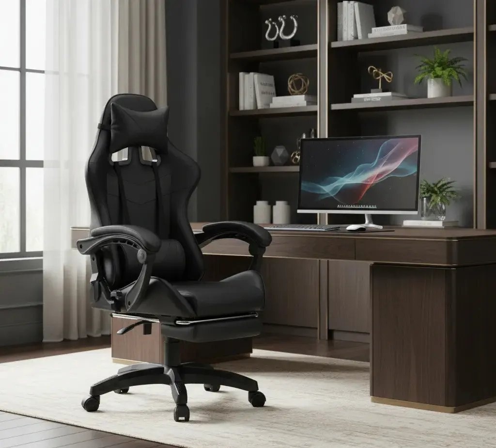 Cadeira De Escritório Gamer Nitro Ergonômica Estofado Couro Sintético