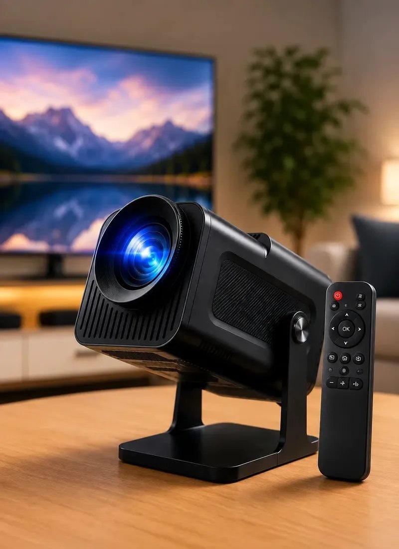 Projetor HY320 Hardline Smart TV Android WiFi 6 390 ANSI Lumens Full
