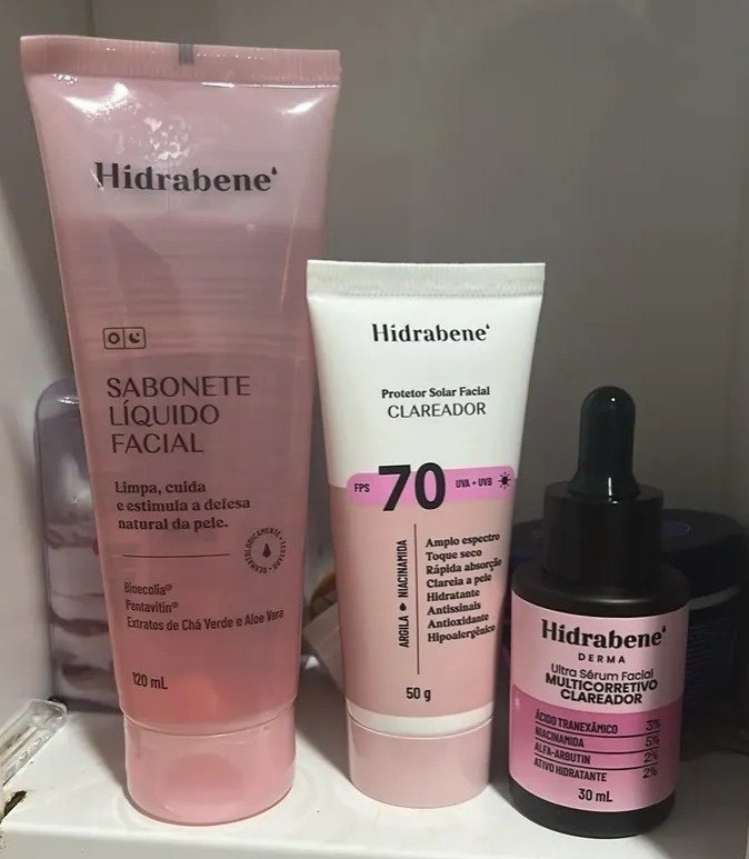 Kit Hidrabene Clareador Skincare Facial Sabonete