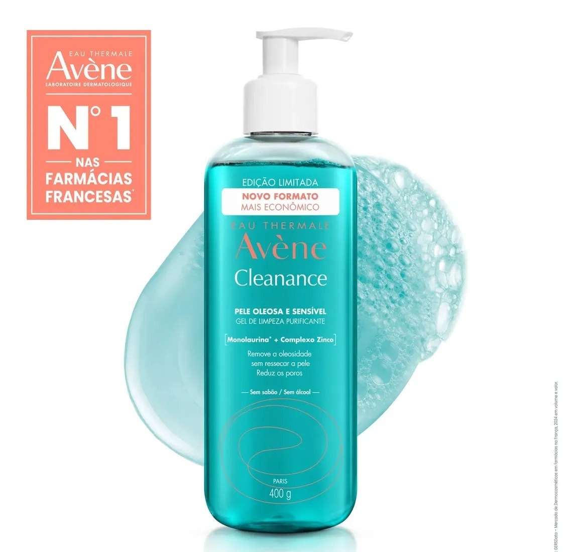Gel de Limpeza Facial Purificante Avène Cleanance Pele Oleosa