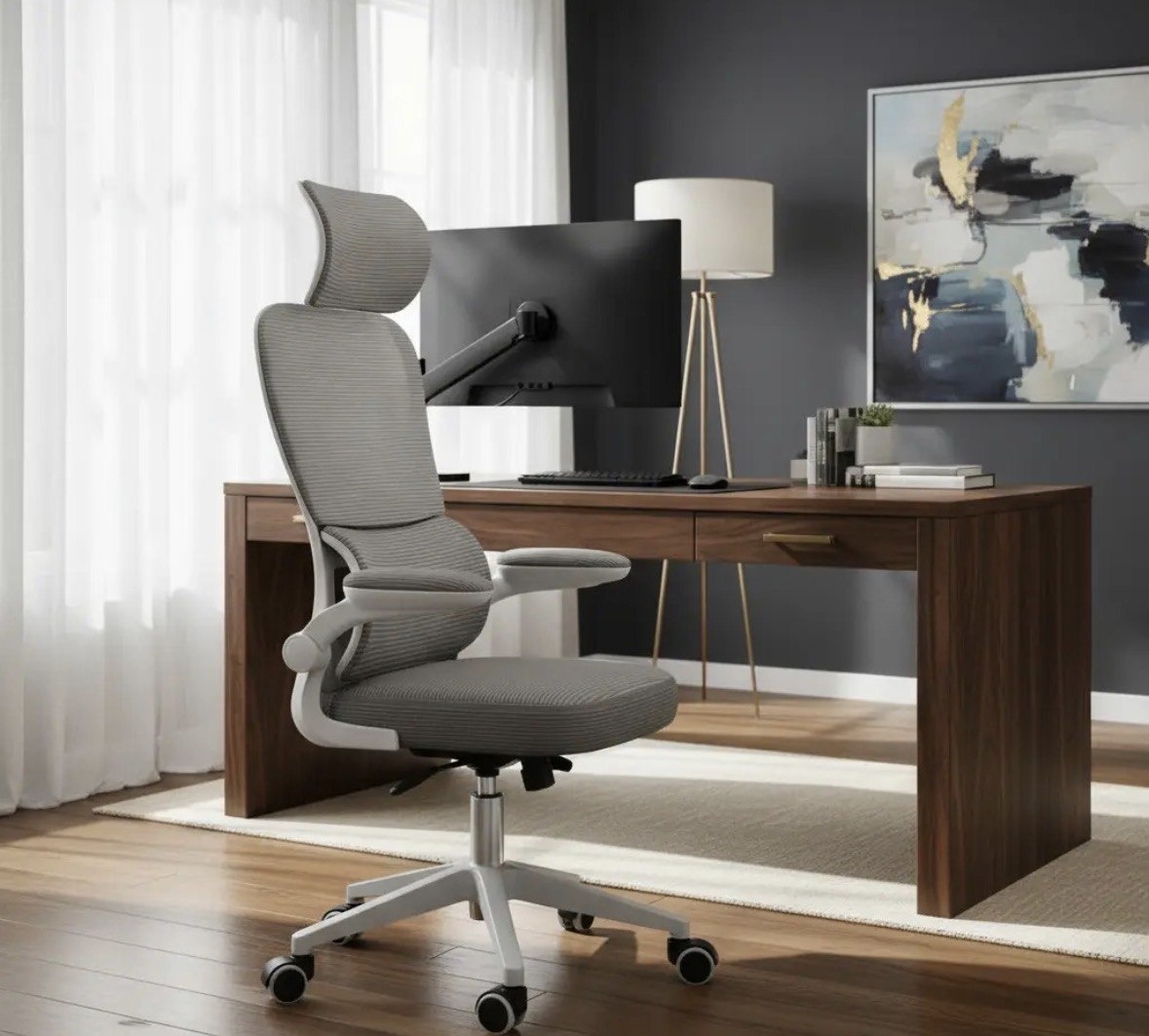 Cadeira Escritório Ergonômica Genebra G500 NR-17 Luvinco Cor Cinza