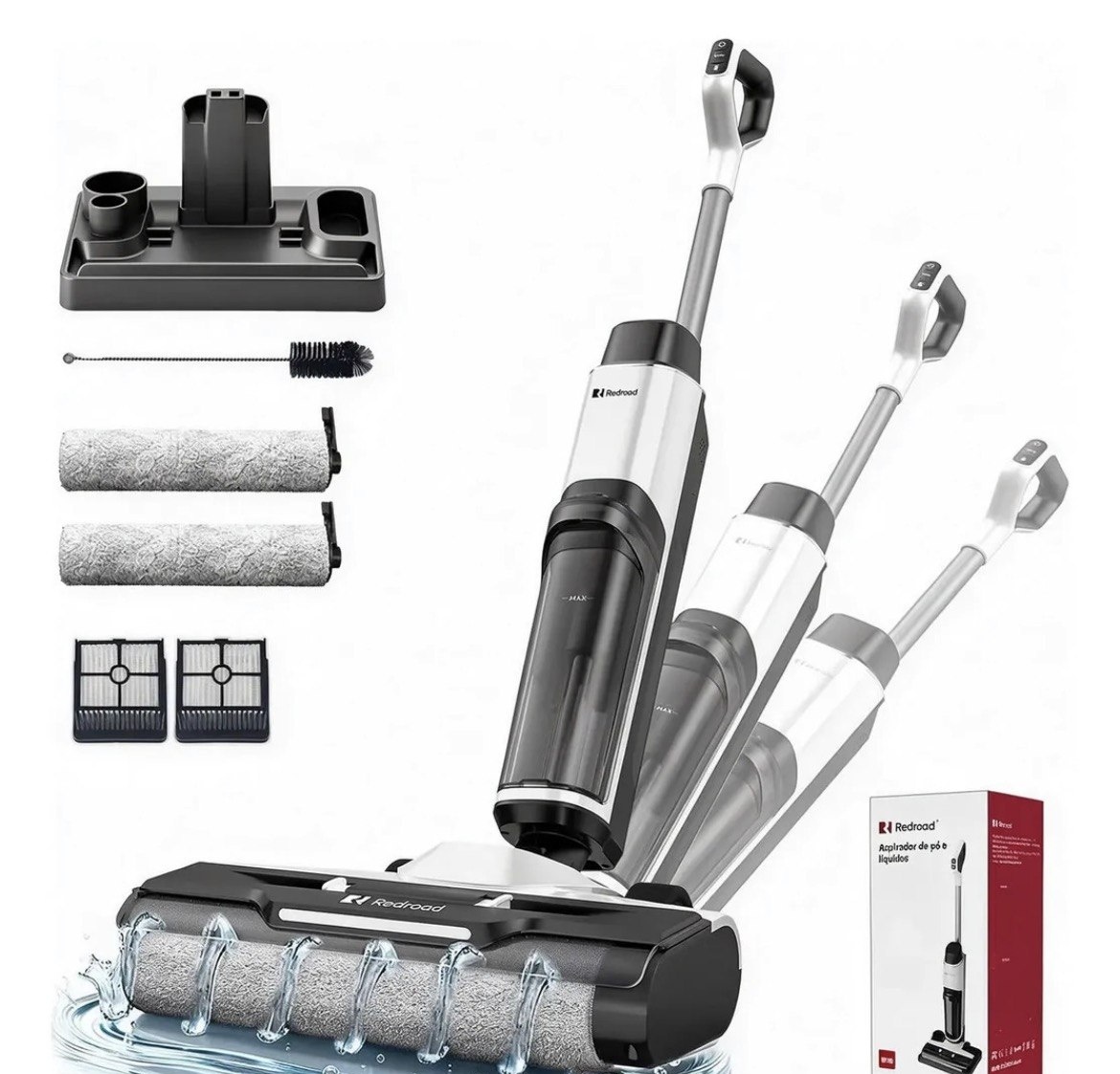 Aspirador De Pó Vertical e Sem Fio Redroad W15 Seco Úmido 200W 910ml
