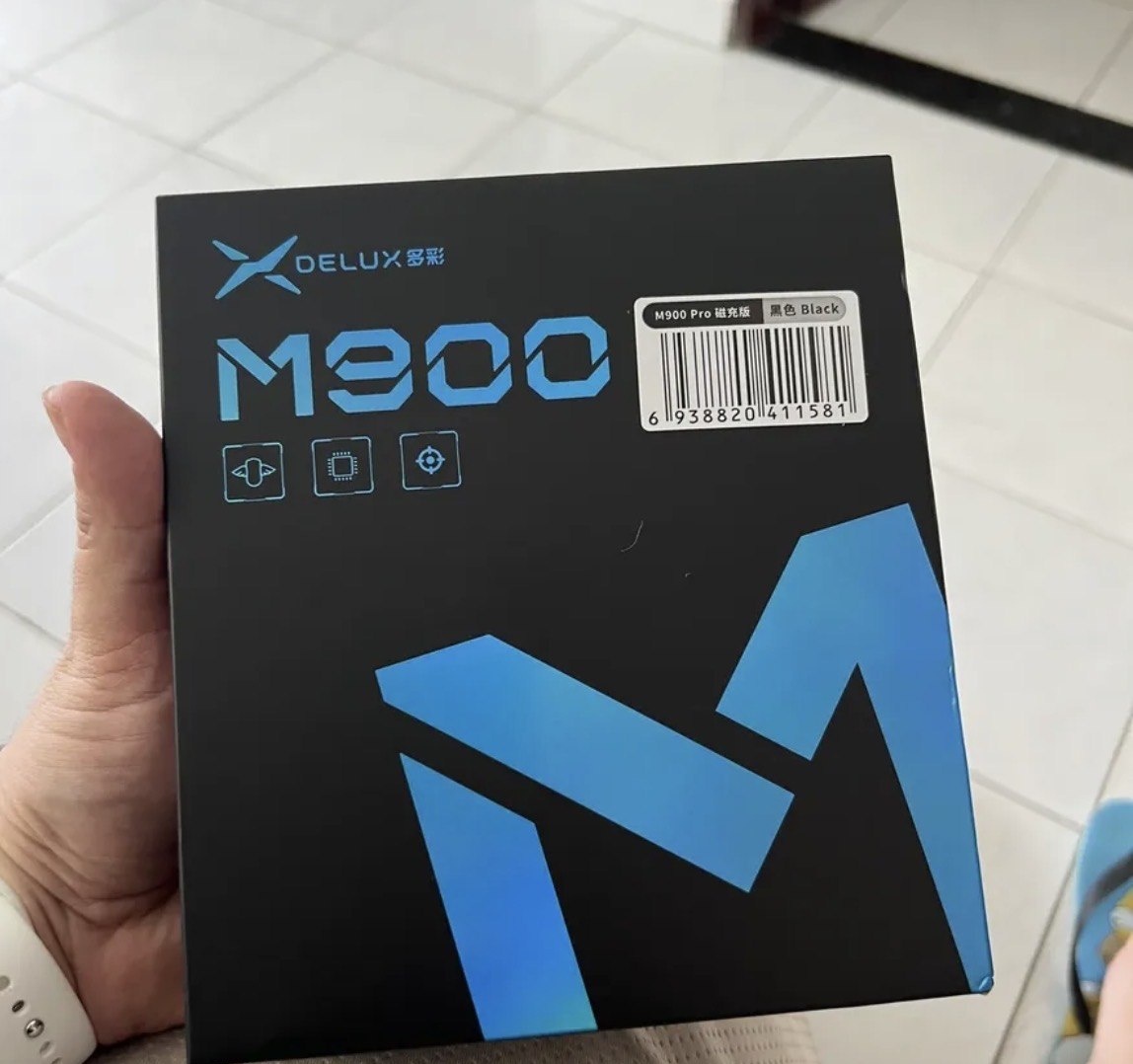 Delux M900pro Mouse Gamer Sem Fio 8000hz Paw3395 Com Dock Preto