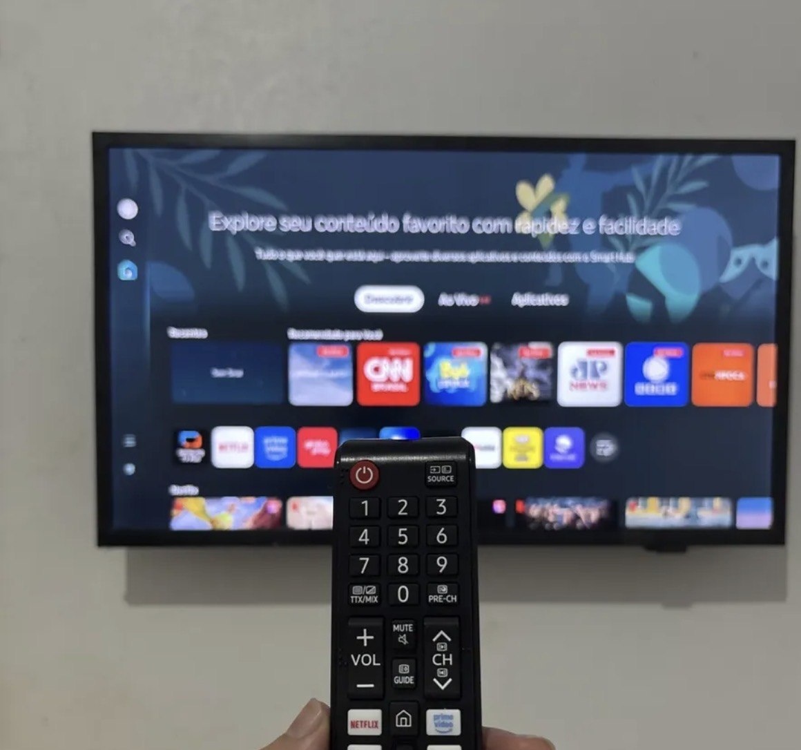 Smart Tv Samsung 32 Hd Tizen Hdr Wi-fi Hdmi Monitor Bivolt Preta