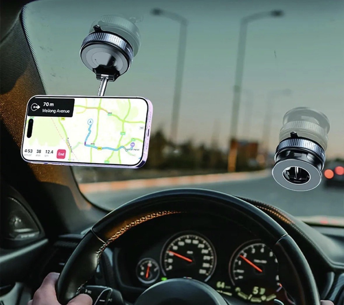 Suporte Celular Carro Magnético Rotativo 360dobrável Ventosa