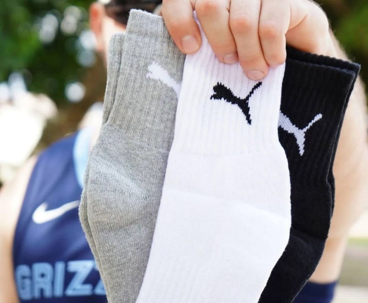 Kit 6 Pares Meias Puma Cano Médio Alto Algodão