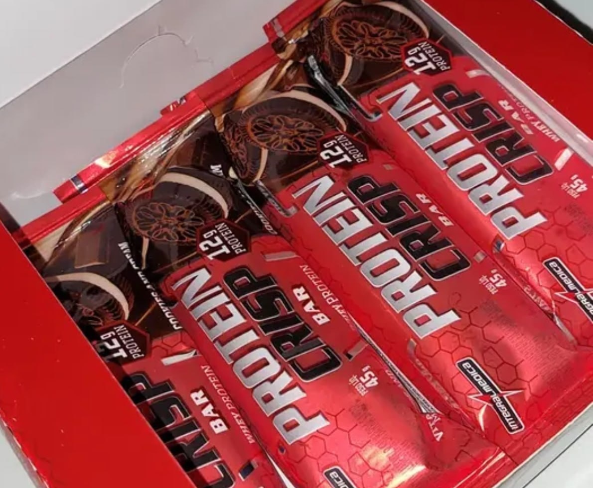 Barra de Proteína Whey Crisp Bar Cookies  Cream 12un