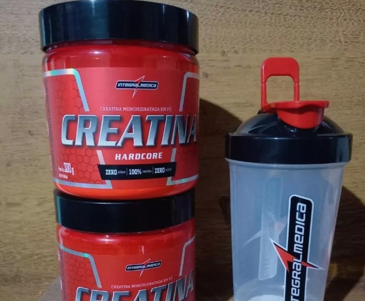 Kit 2 Creatina Integralmedica 300g  Coqueteleira 600ml