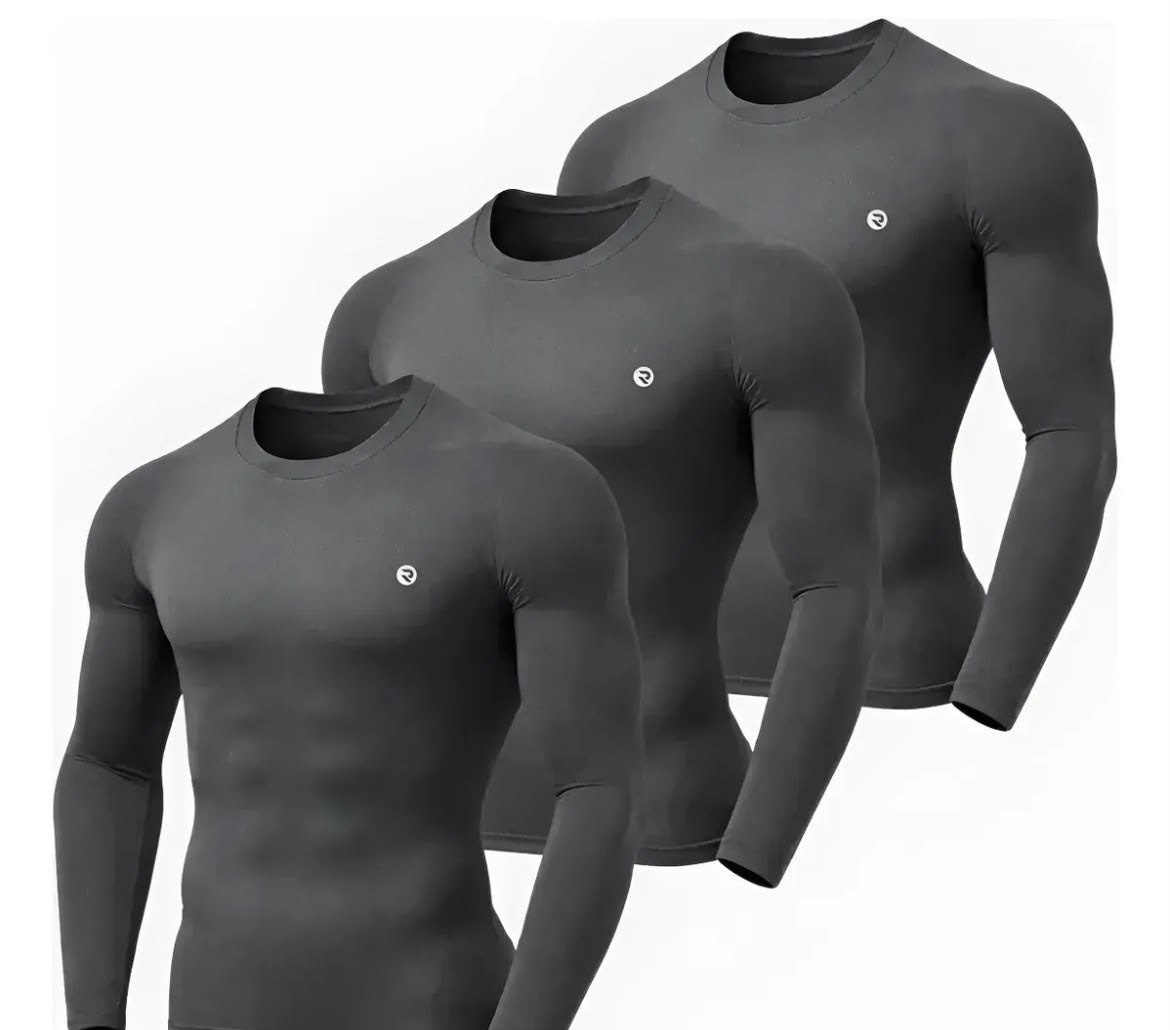 Kit 3 Camisetas Térmicas Uv50 Manga Longa