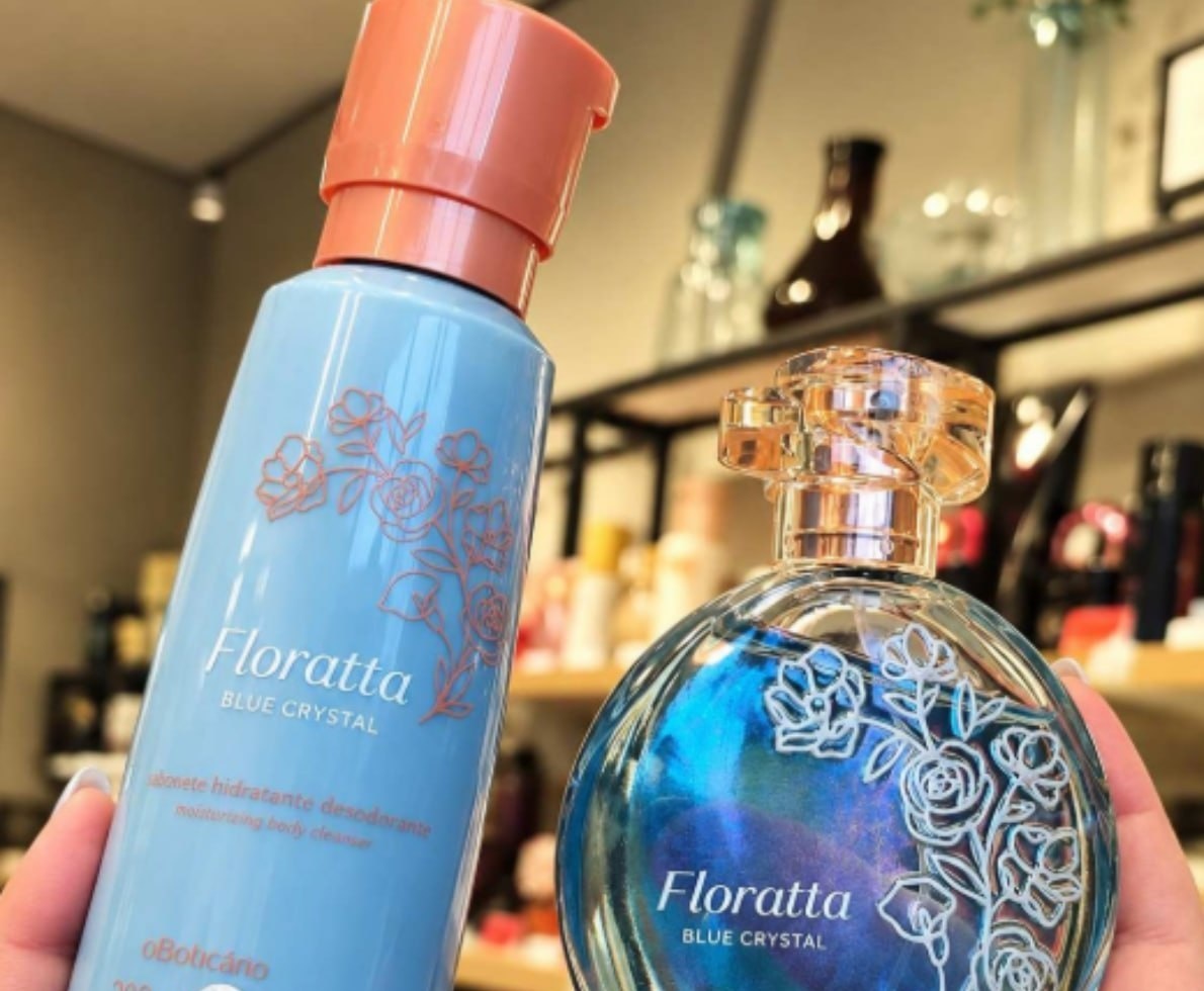 Combo Floratta Blue Crystal Colônia 75ml  Hidratante 200ml