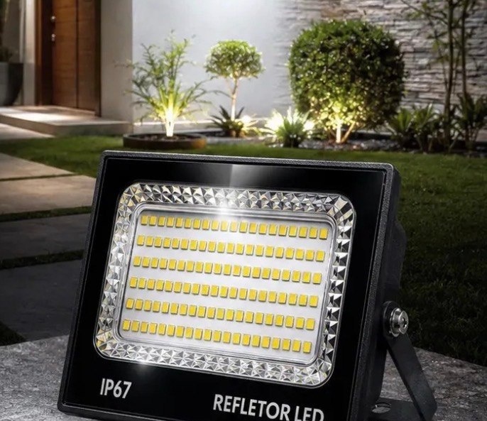 Kit 4 Refletor Led 400w Prova Dágua Holofote Cor da carcaça Preto Cor