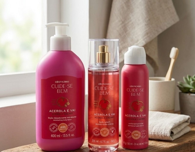 Combo Cuide-se Bem Acerola E Vai Loção  Splash  Aerossol