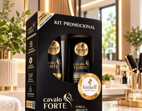 Kit Haskell Shampoo Condicionador Cavalo Forte 500ml