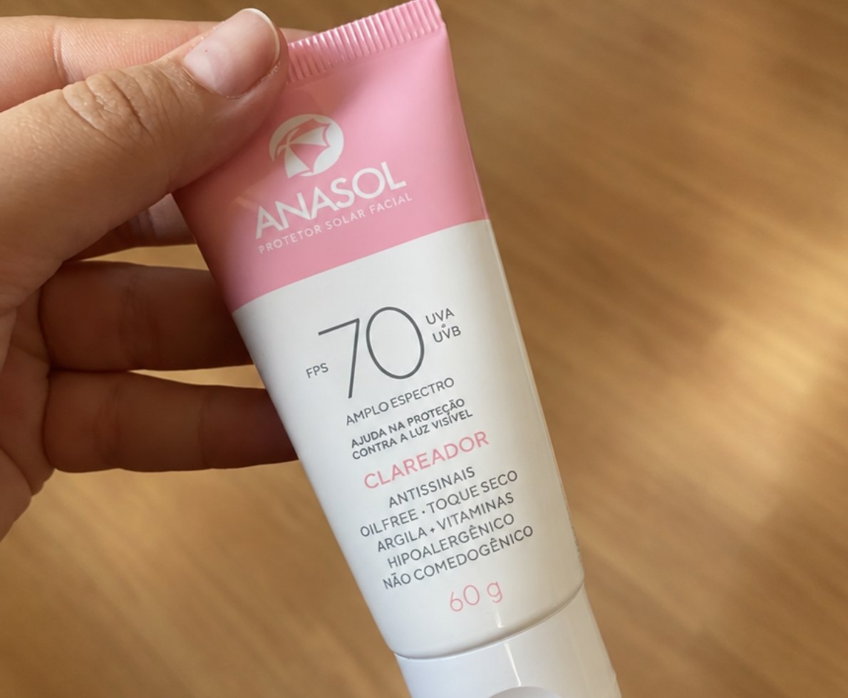Anasol Protetor Solar Facial Clareador Toque Seco FPS 70 60g